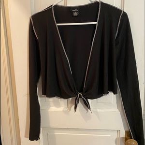 Rue21 tie-front crop top. needs a shirt to wear under it.